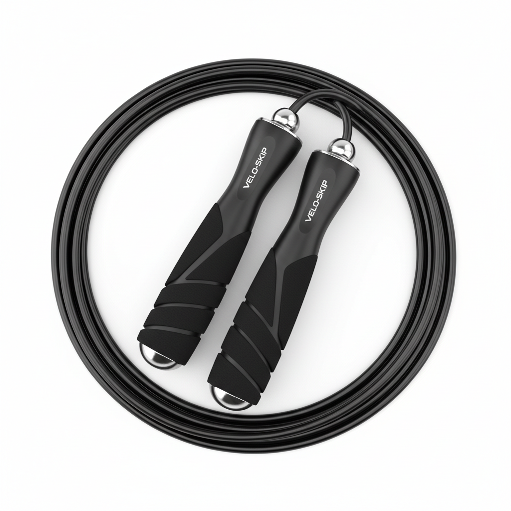 Speed skipping rope with foam handles
