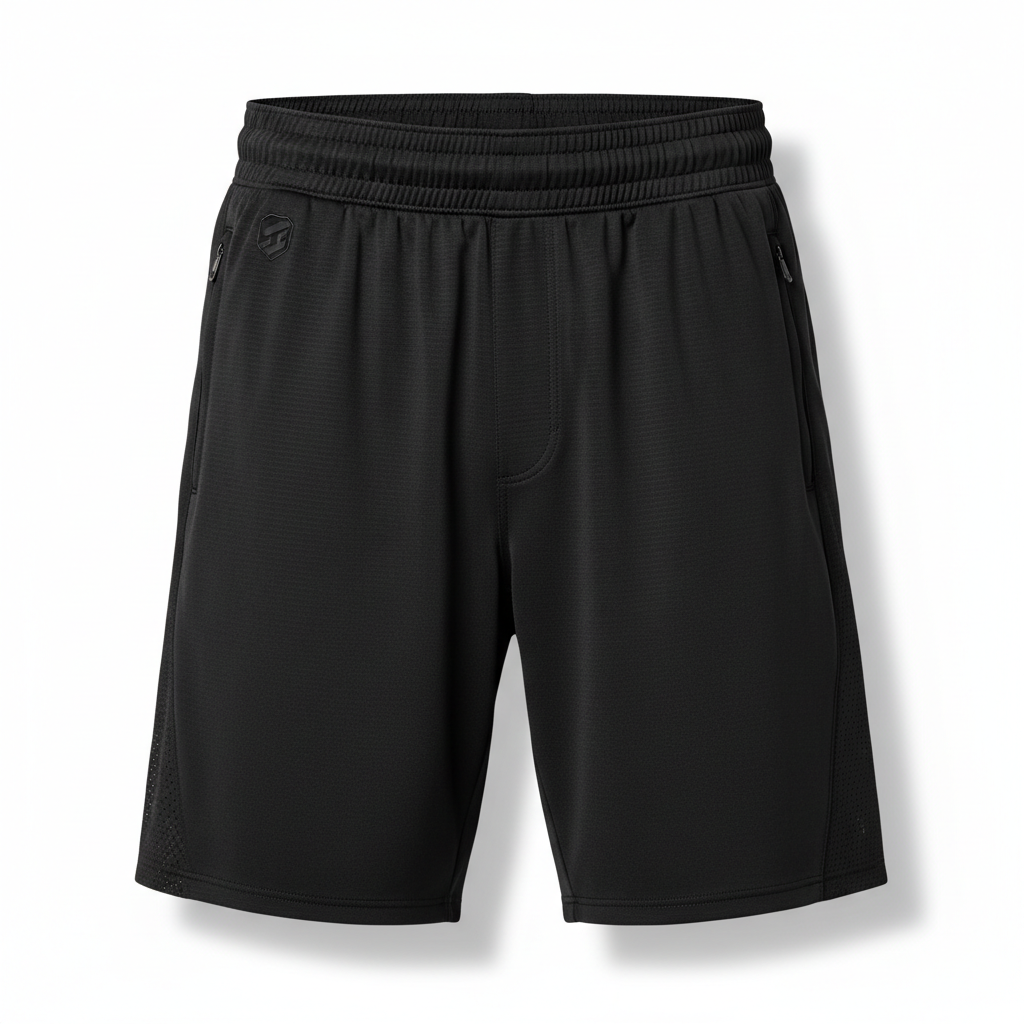Men's Black Performance Training Shorts