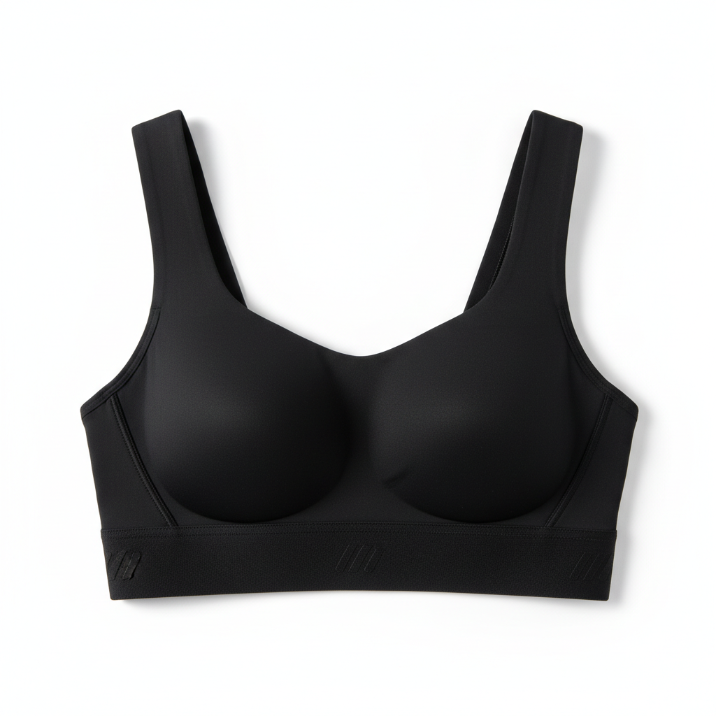 Women's High-Support Black Sports Bra